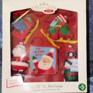 Hallmark Keepsake Kids Santa and Friends Ornament Set